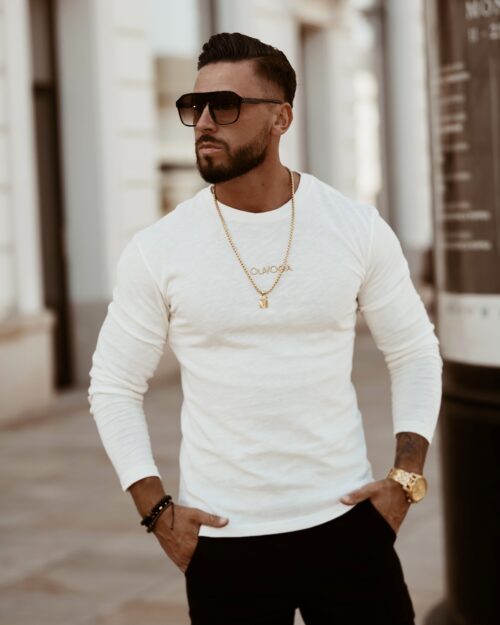 Bluzka basicowa męska The Best Ola Voga ecru