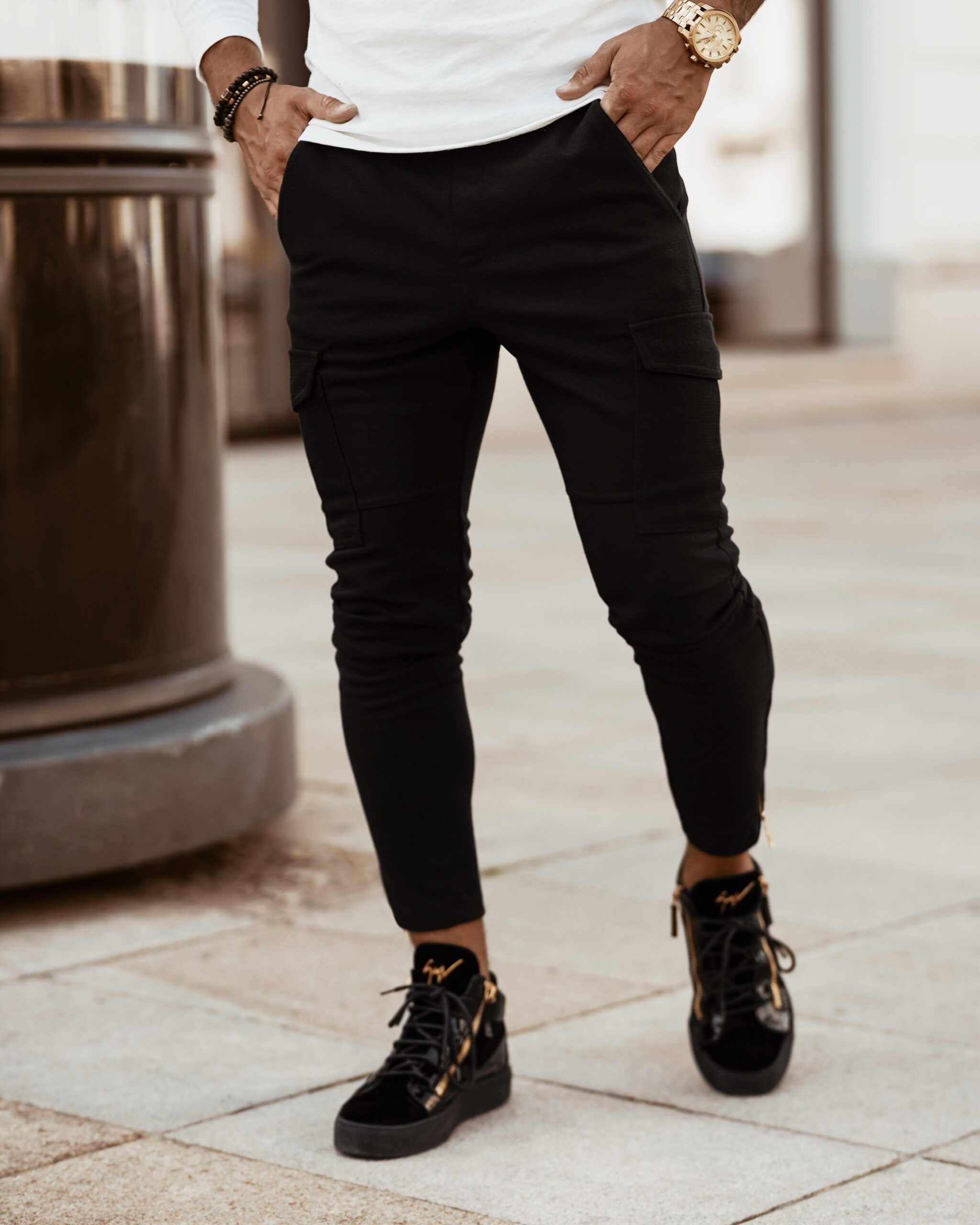 Spodnie bawełniane męskie Black Comfort Ola Voga czarne Spodnie bawełniane męskie Black Comfort Ola Voga czarne