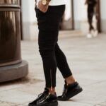 Spodnie bawełniane męskie Black Comfort Ola Voga czarne