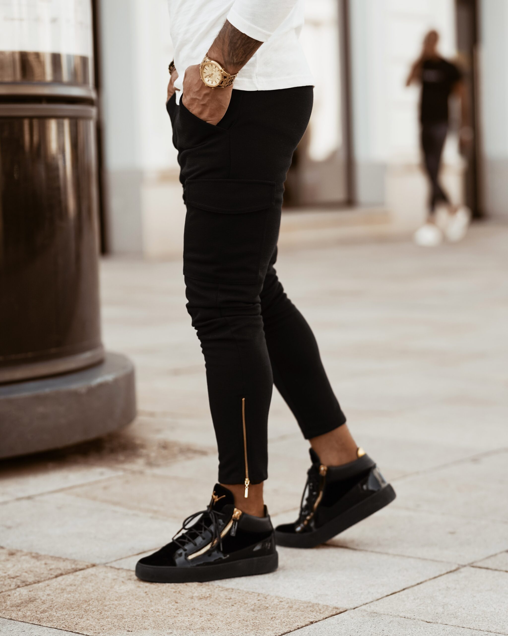 Spodnie bawełniane męskie Black Comfort Ola Voga czarne Spodnie bawełniane męskie Black Comfort Ola Voga czarne