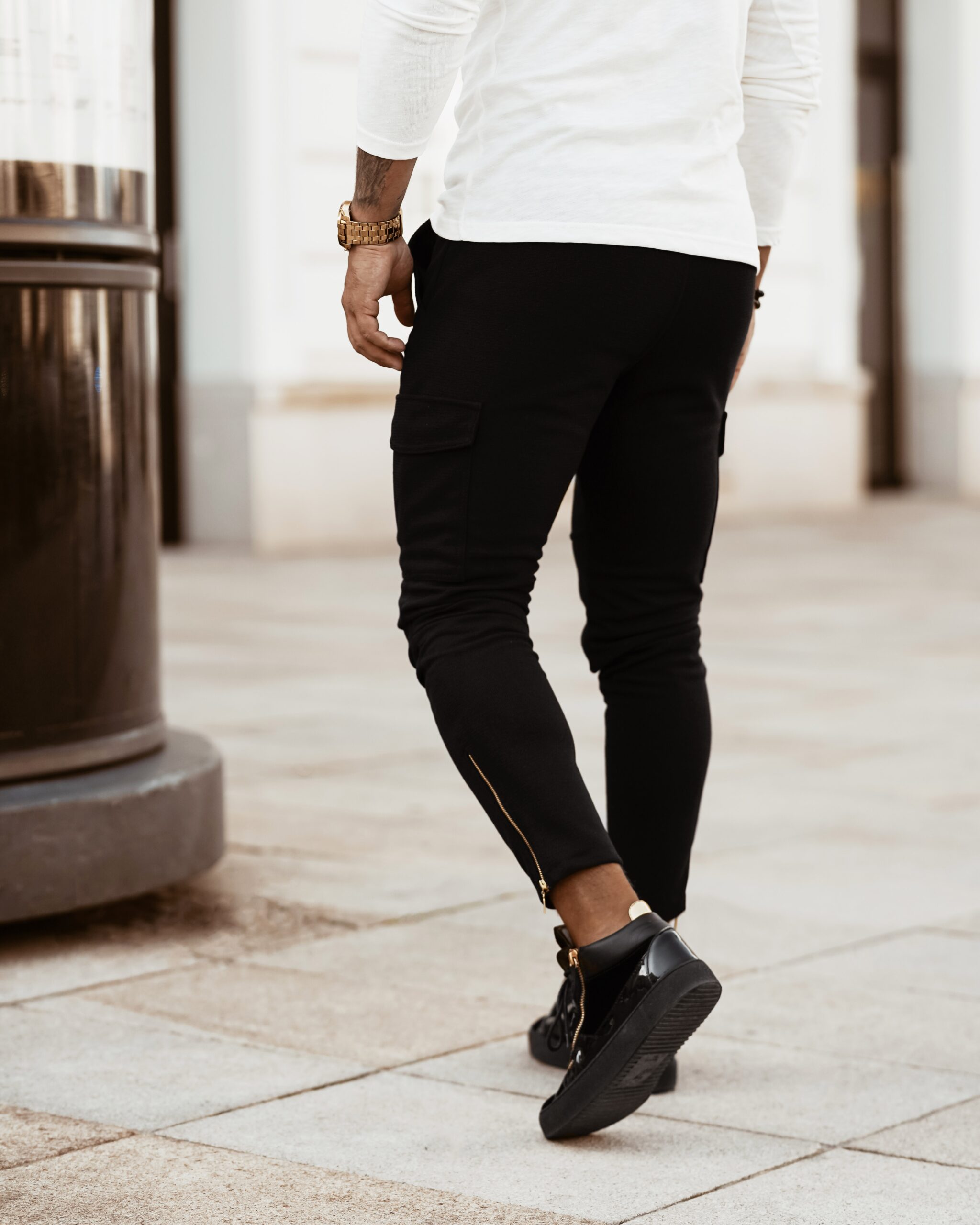 Spodnie bawełniane męskie Black Comfort Ola Voga czarne Spodnie bawełniane męskie Black Comfort Ola Voga czarne