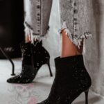 Botki z cyrkoniami Madam Operio czarne