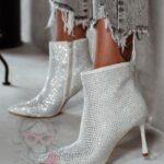 Botki z cyrkoniami Madam Operio srebrne