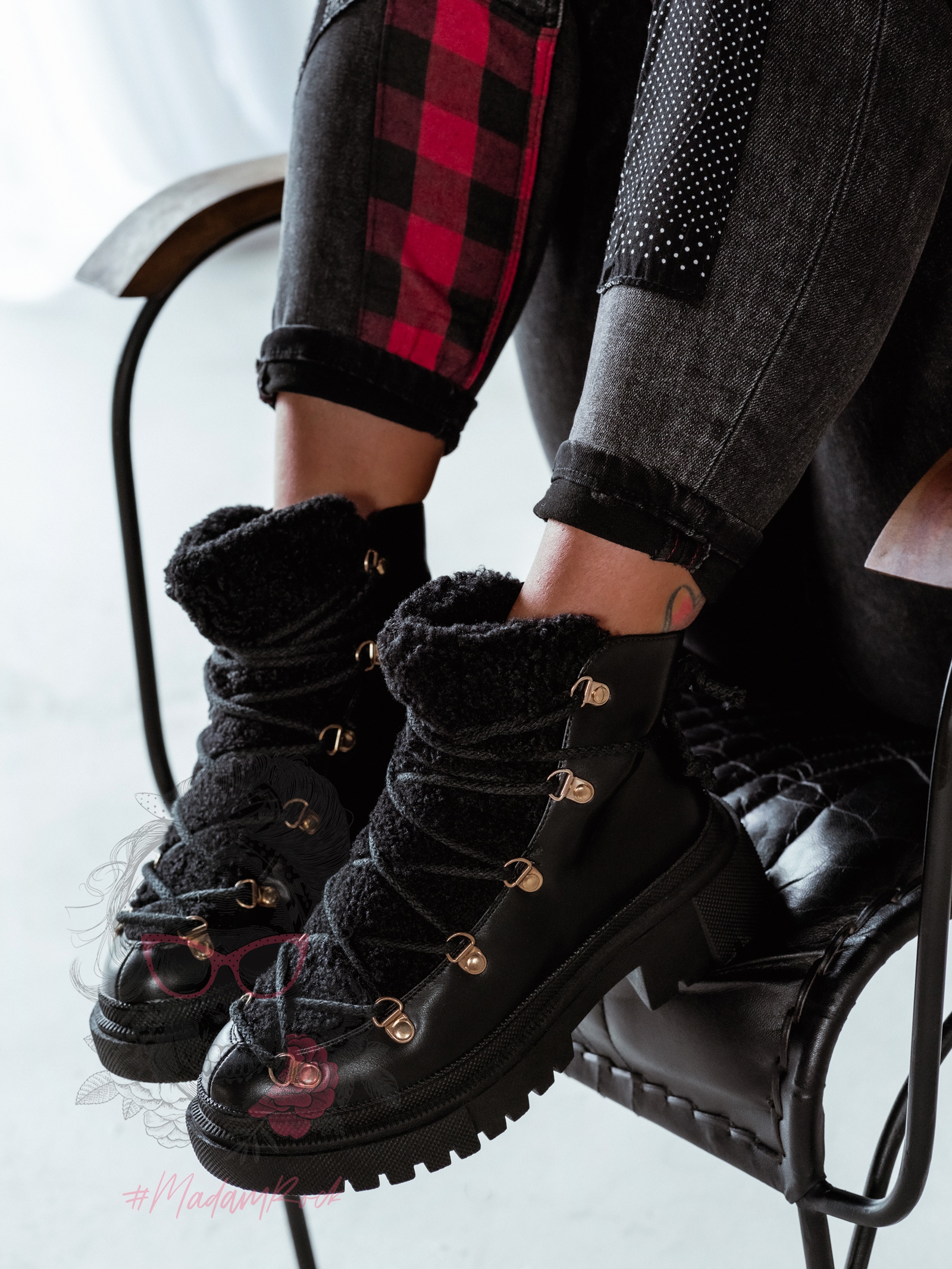 Botki śniegowce Olodo Rock czarne