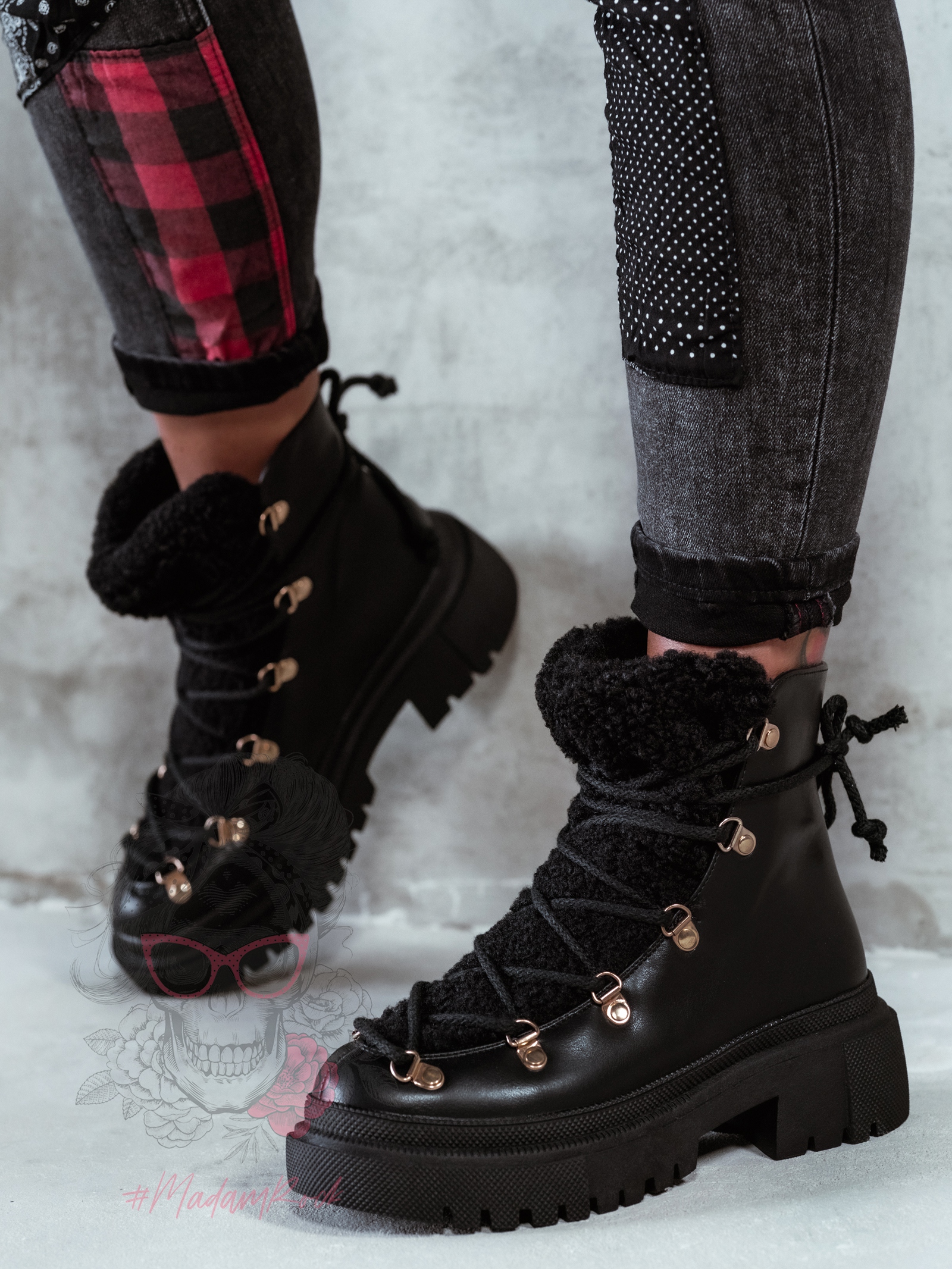 Botki śniegowce Olodo Rock czarne