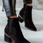 Botki zamszowe Madam Eluo czarne