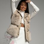 Kamizelka futrzana Luxury II beżowa