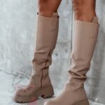 -wyprzedane-Oficerki na platformie Rock Craft cappuccino