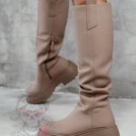 -wyprzedane-Oficerki na platformie Rock Craft cappuccino