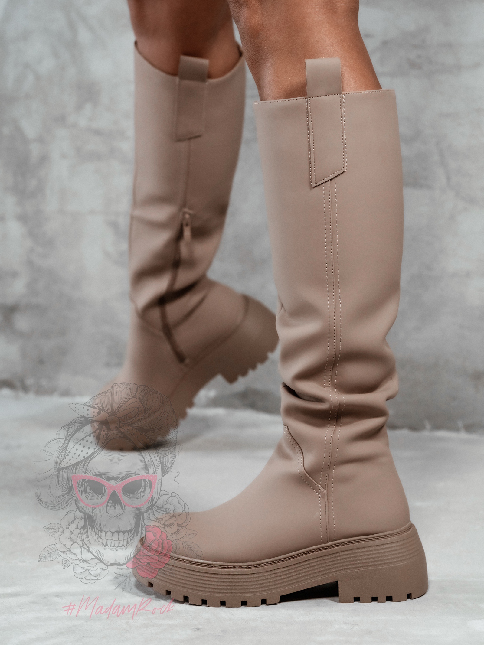 -wyprzedane-Oficerki na platformie Rock Craft cappuccino -wyprzedane-Oficerki na platformie Rock Craft cappuccino