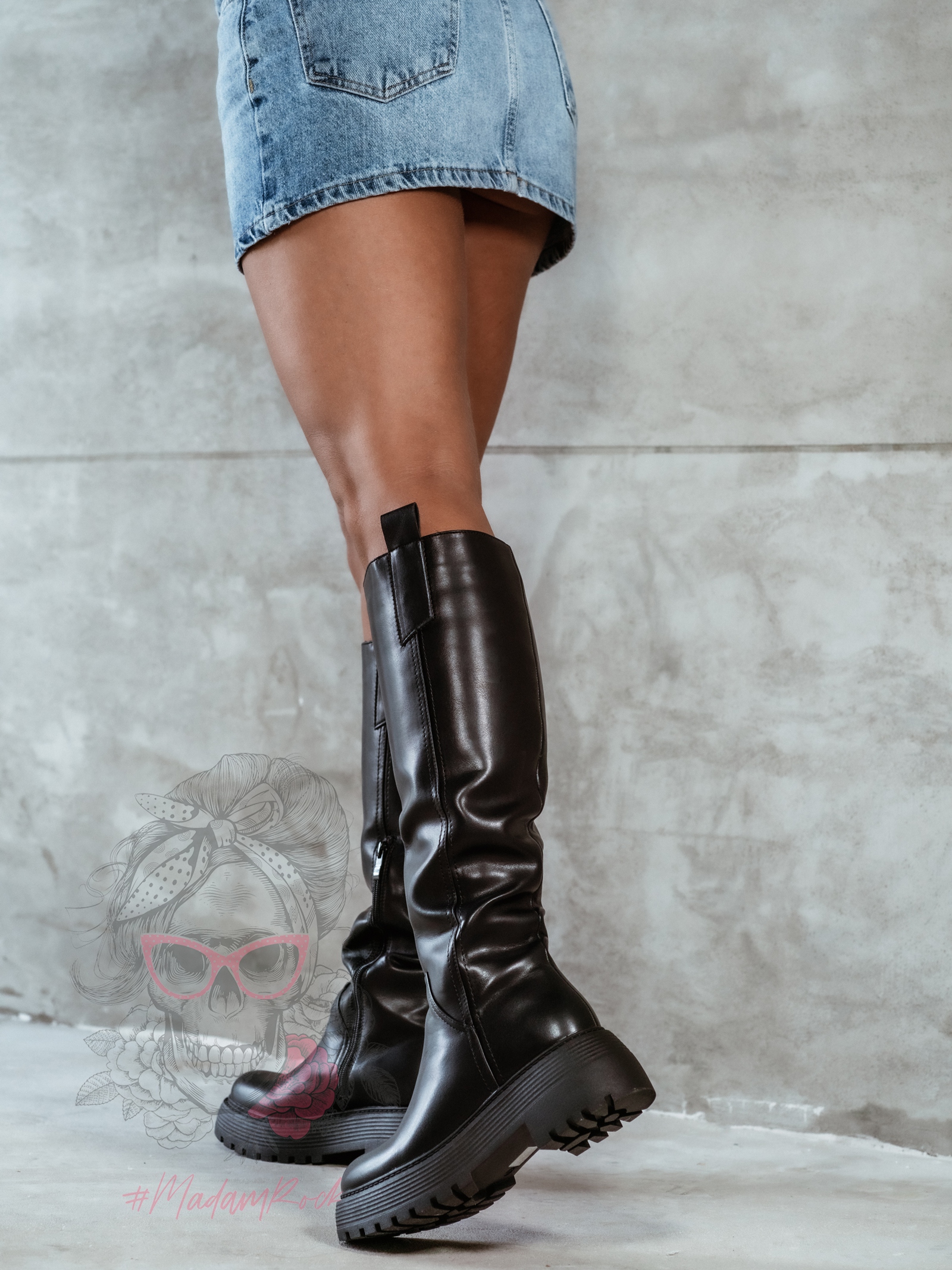 -wyprzedane-Oficerki na platformie Rock Craft czarne -wyprzedane-Oficerki na platformie Rock Craft czarne