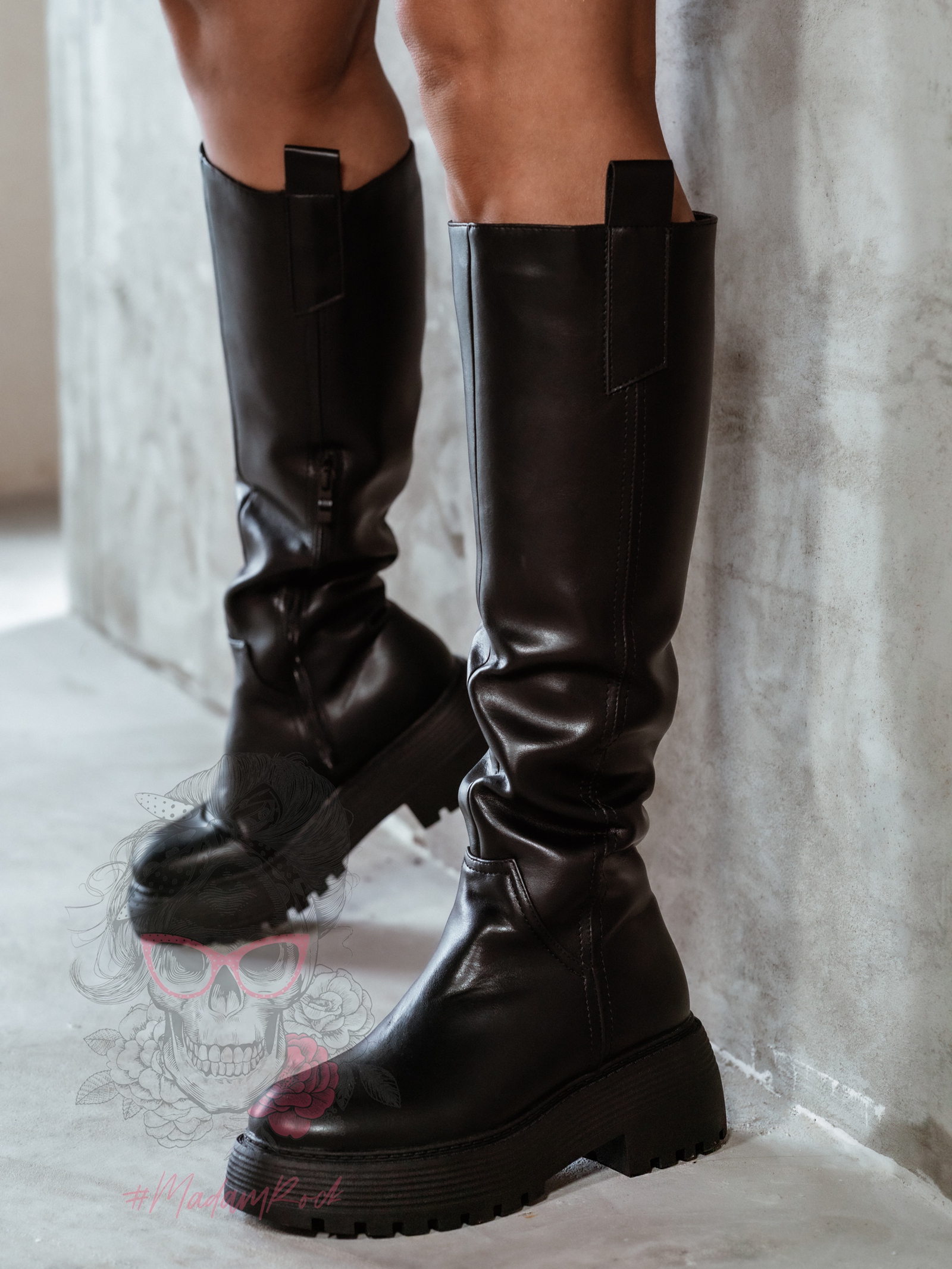 -wyprzedane-Oficerki na platformie Rock Craft czarne -wyprzedane-Oficerki na platformie Rock Craft czarne