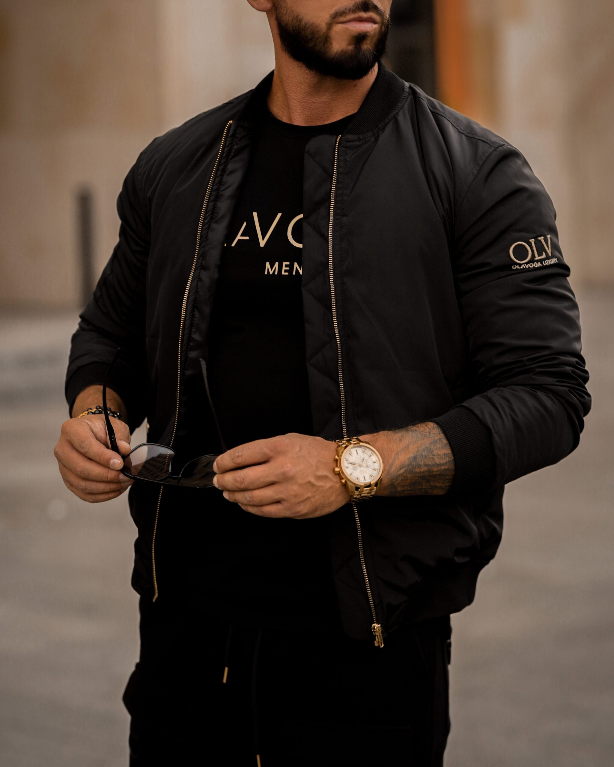 Kurtka bomberka męska Ola Voga OLV Jacket Man czarna