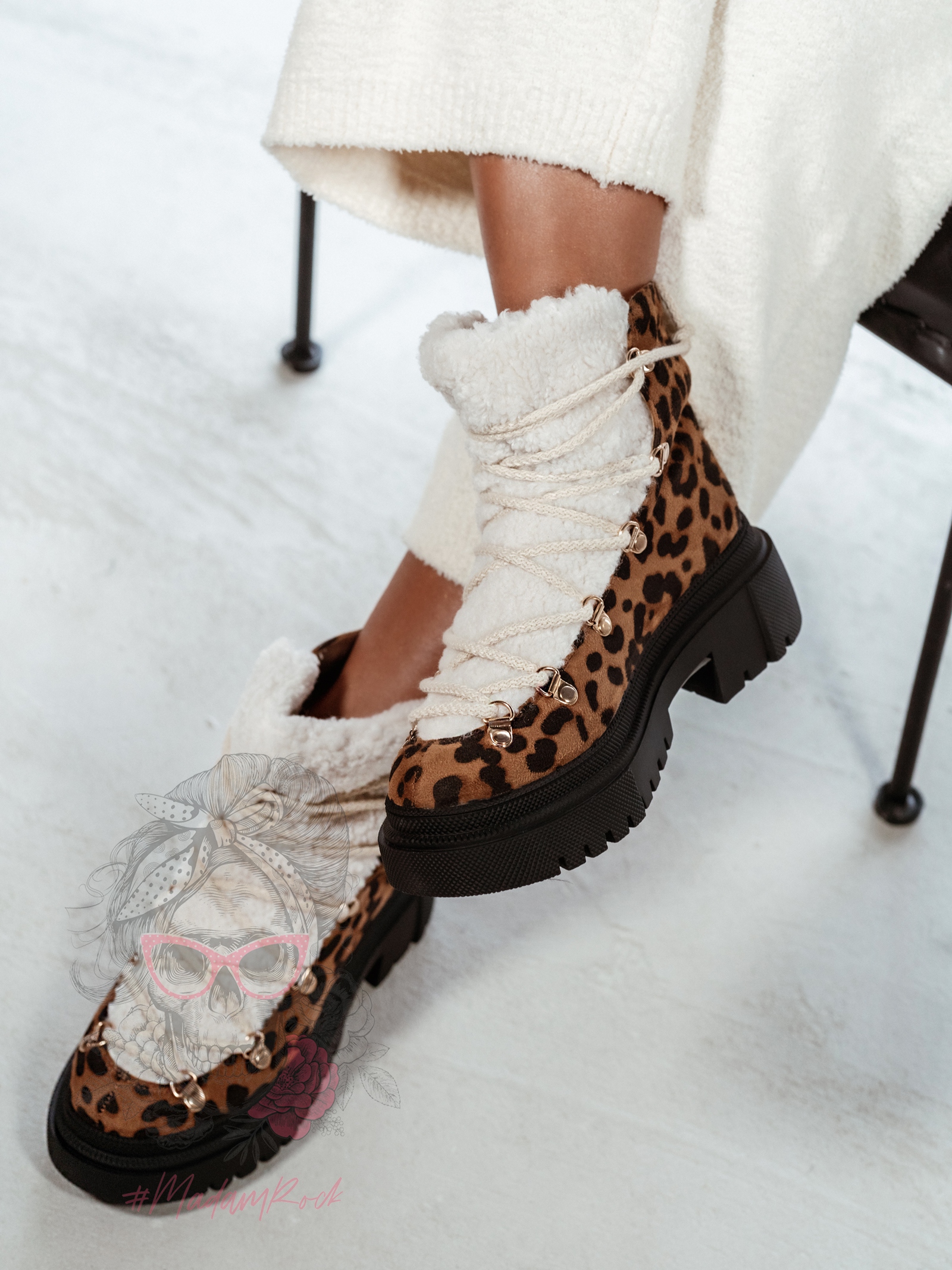 -WYPRZEDANE-Botki śniegowce Olodo Rock panterka -WYPRZEDANE-Botki śniegowce Olodo Rock panterka