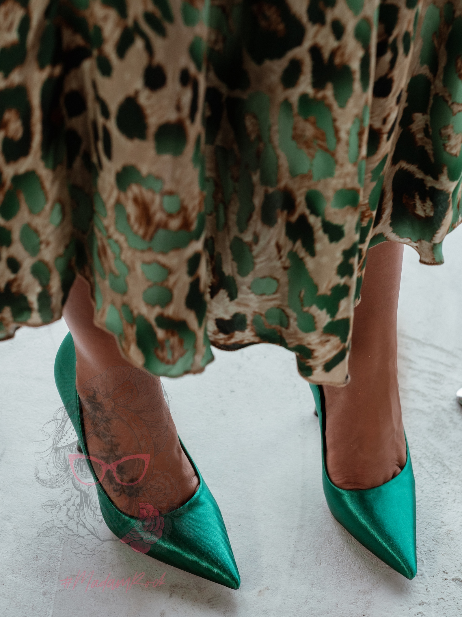 Czółenka szpilki Madam Liber zielone Czółenka szpilki Madam Liber zielone