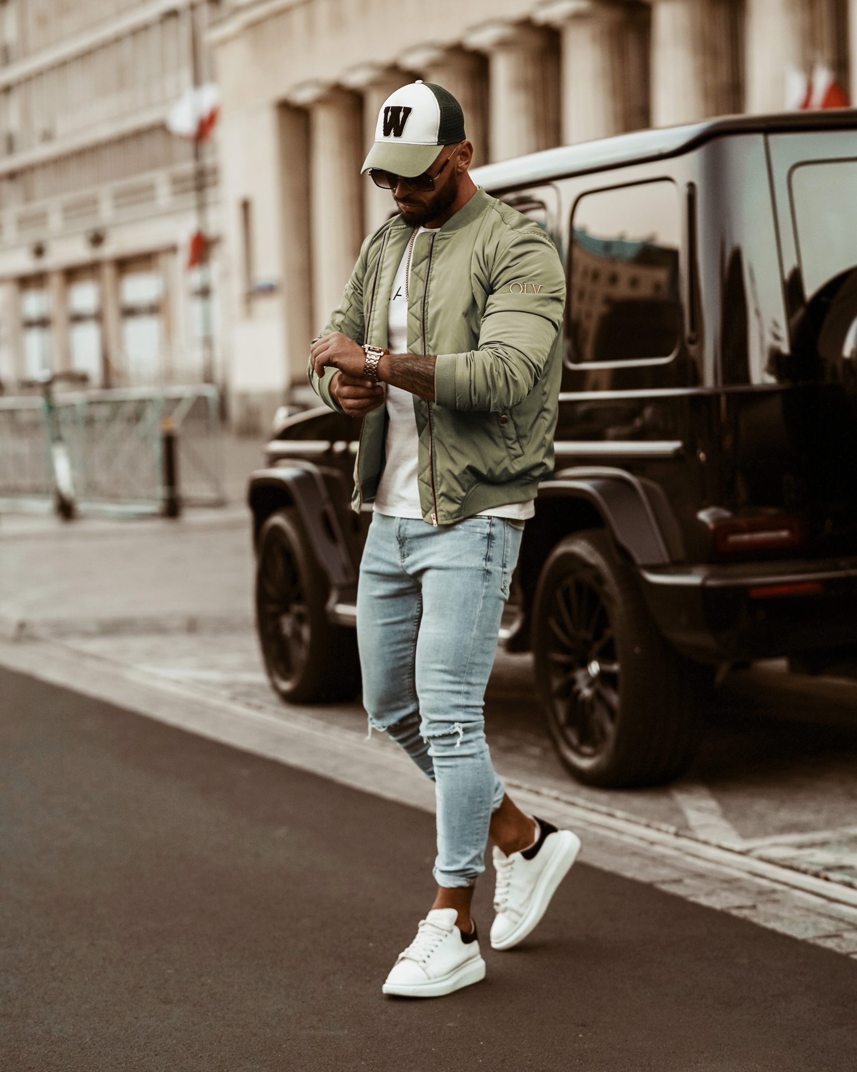 Kurtka bomberka męska Ola Voga OLV Jacket Man khaki Kurtka bomberka męska Ola Voga OLV Jacket Man khaki