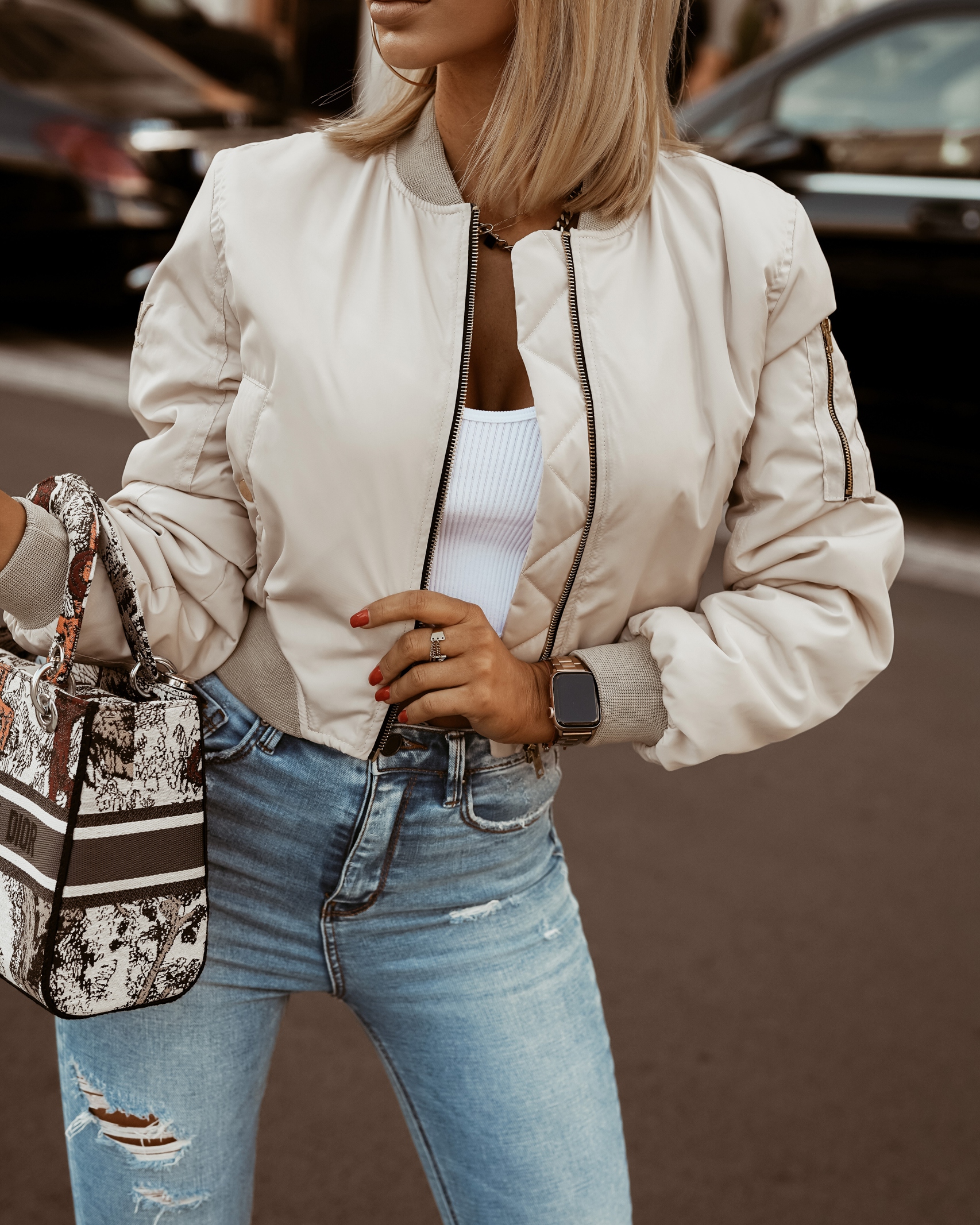 Kurtka bomberka Ola Voga OLV Jacket Woman beż