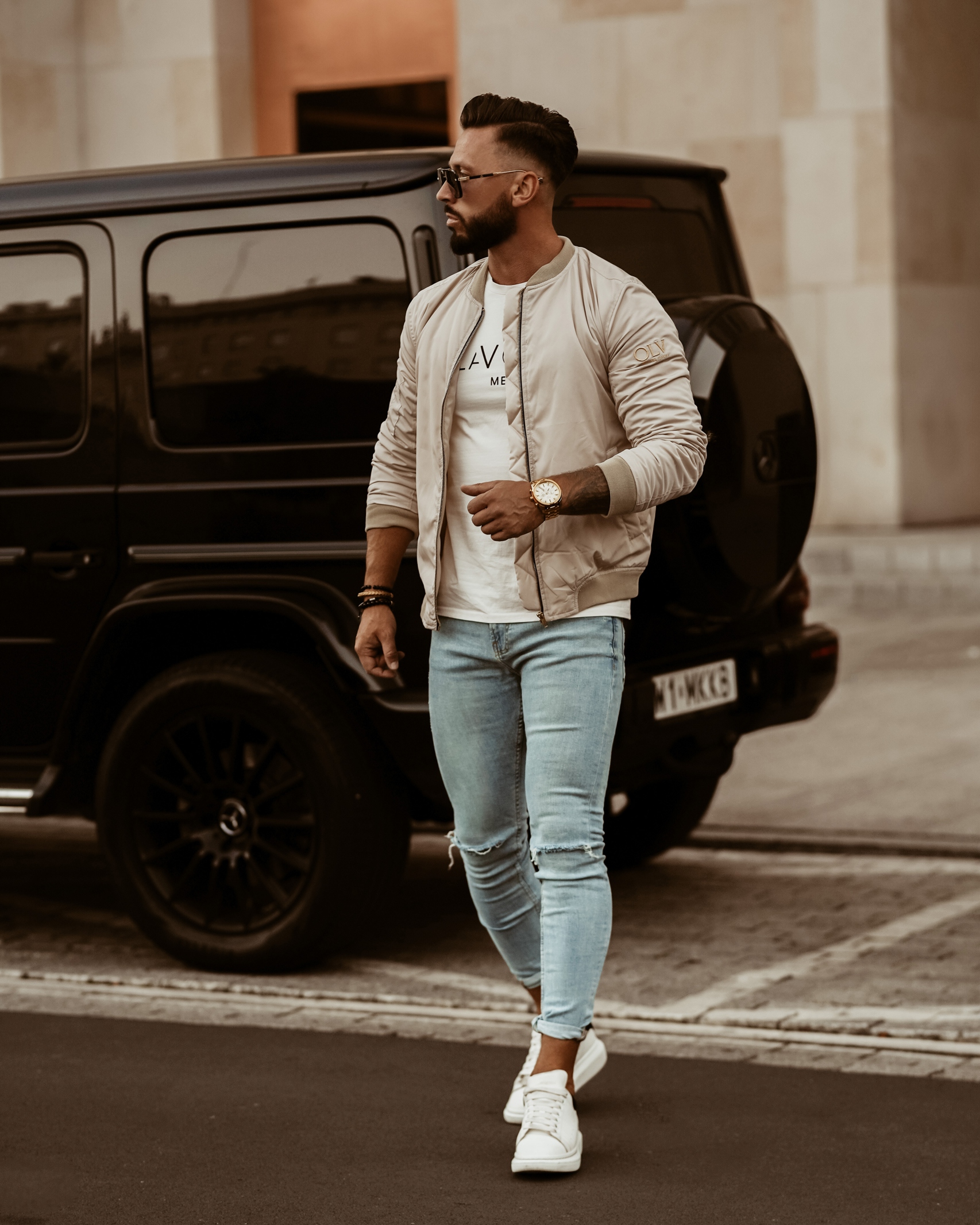 Kurtka bomberka męska Ola Voga OLV Jacket Man beż