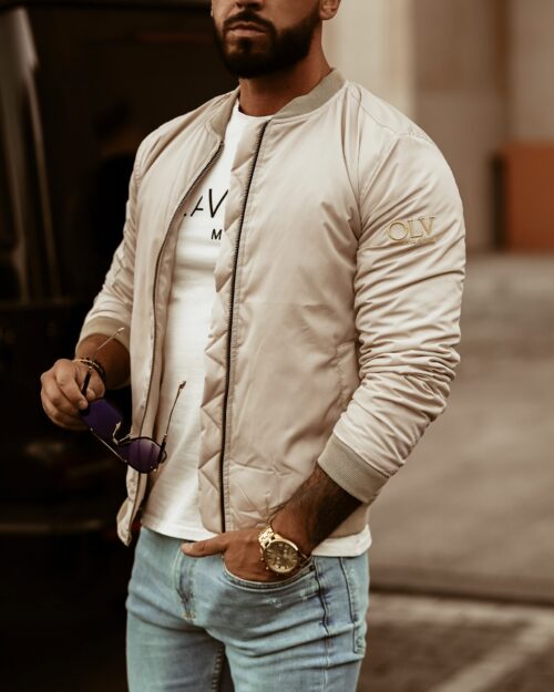 Kurtka bomberka męska Ola Voga OLV Jacket Man beż