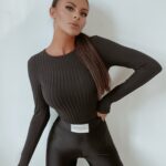 Bluzka prążkowana Basic Rib Ola Voga czarna