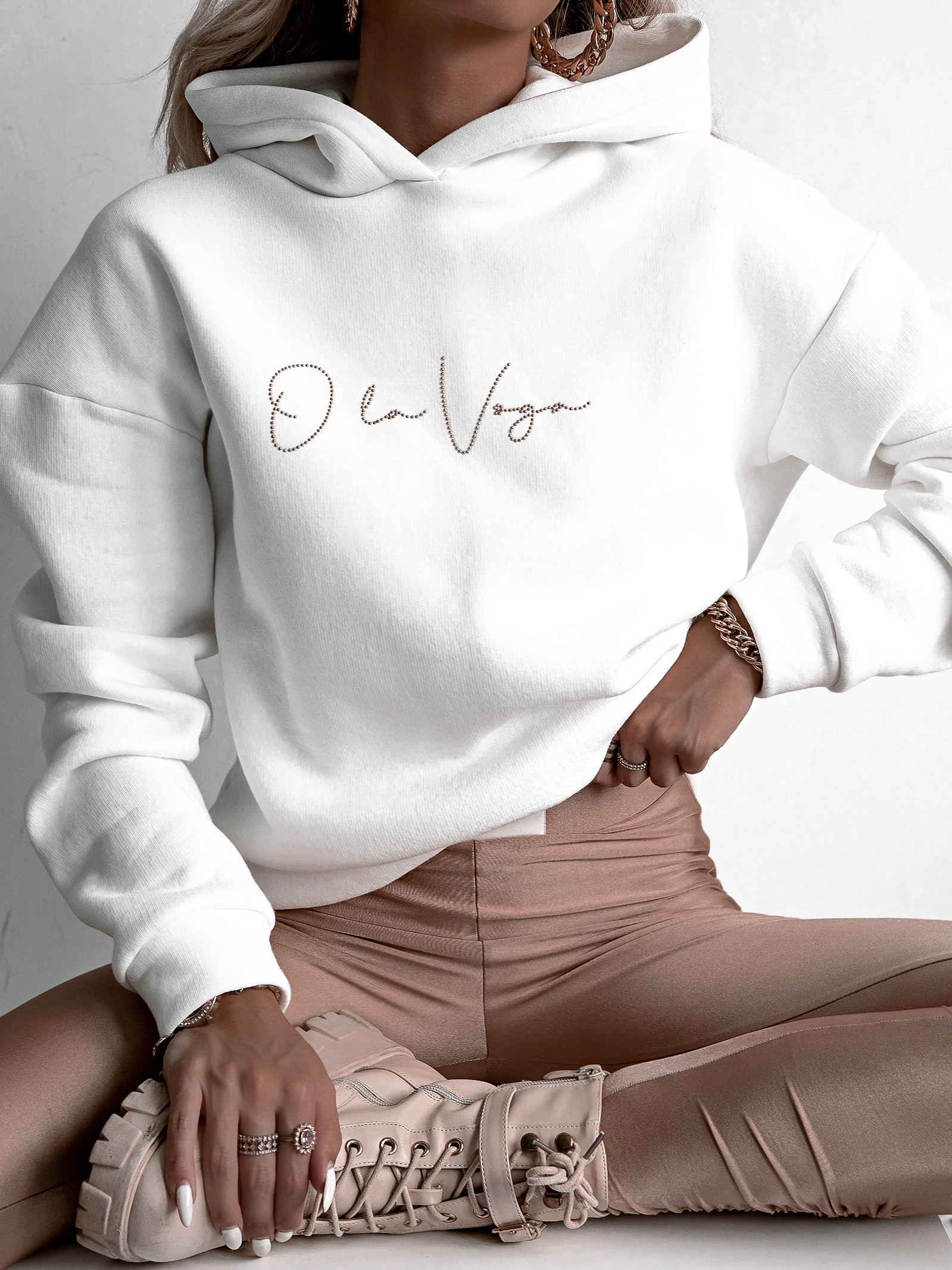 Bluza z wycięciem Heart on Back Ola Voga ecru