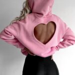 Bluza z wycięciem Heart on Back Ola Voga pudrowa