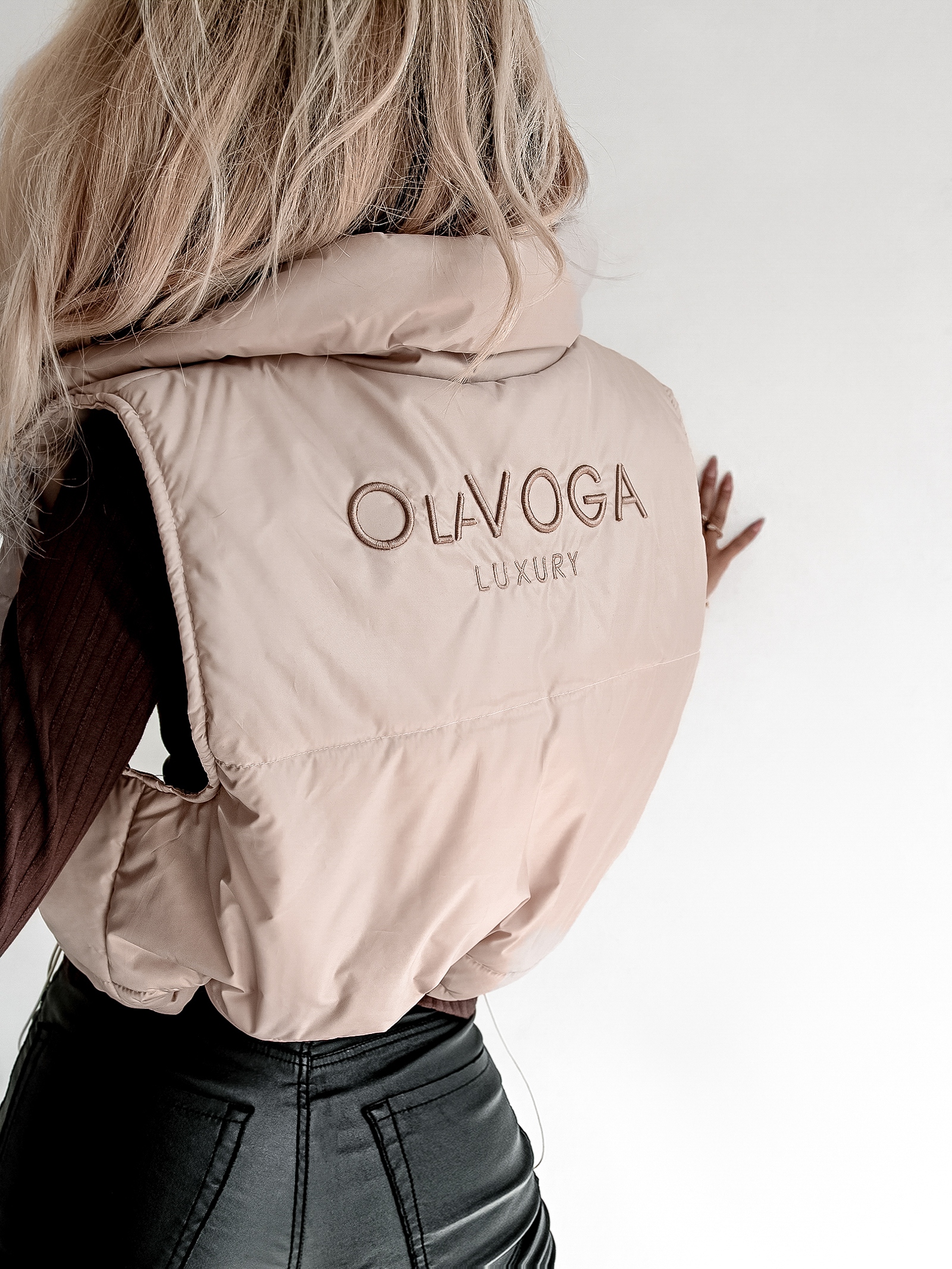 Kamizelka pikowana O'la Voga Warm Shot j.beżowa