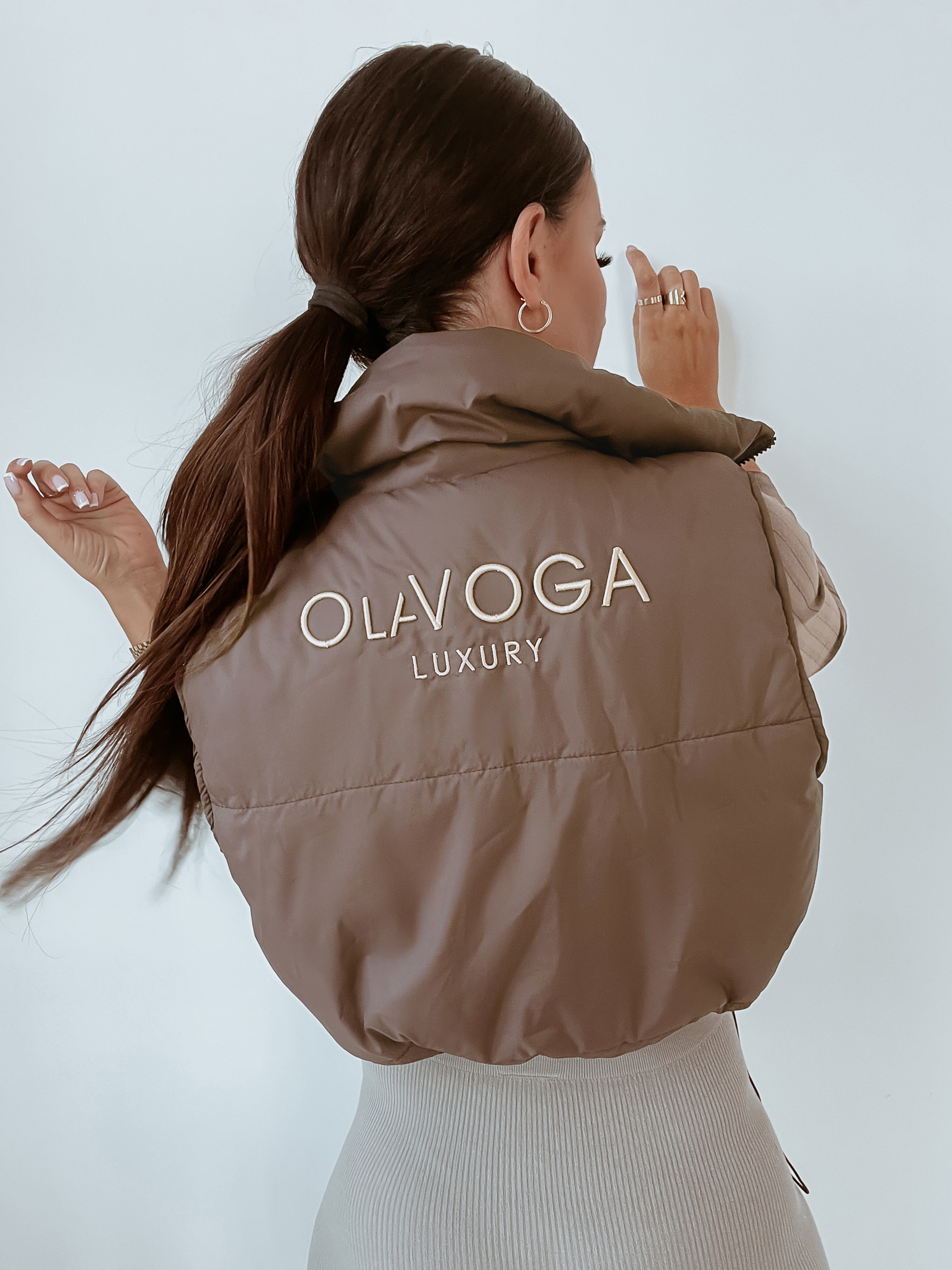 Kamizelka pikowana O'la Voga Warm Shot c.beżowa