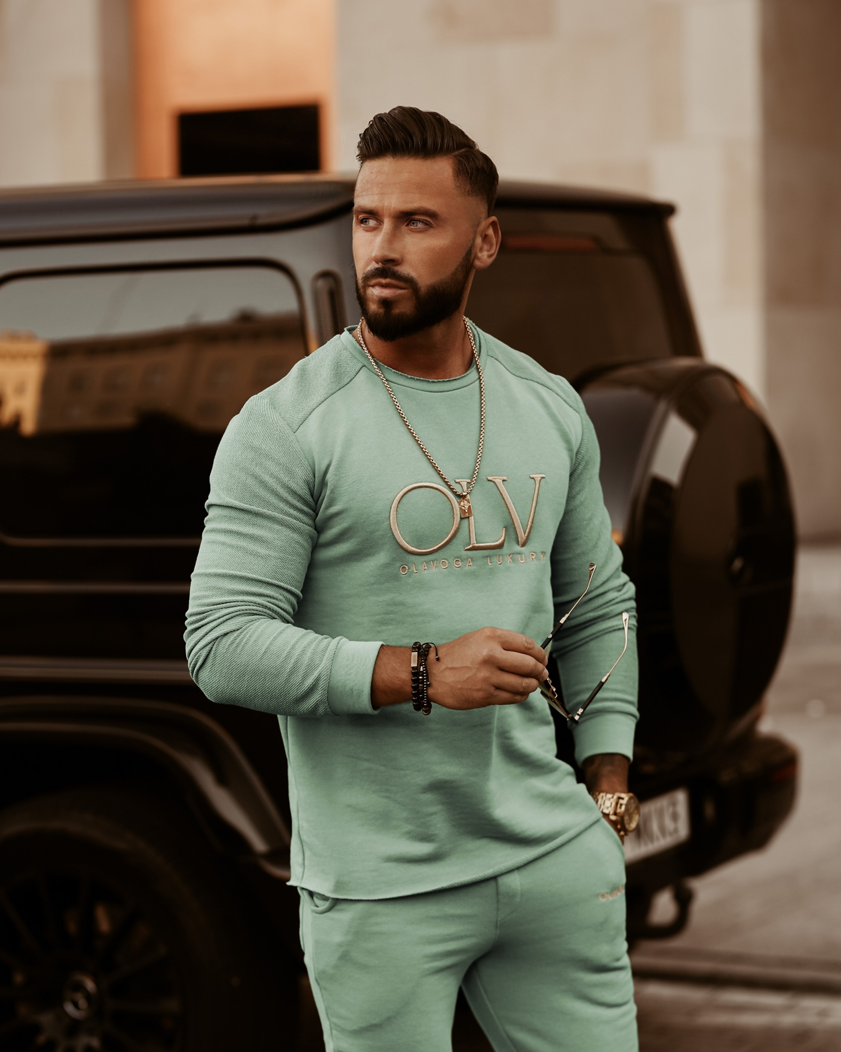 Komplet męski Ola Voga Luxury Set Man zielony