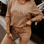 Komplet dresowy Luxury Set Woman Ola Voga c.beżowy