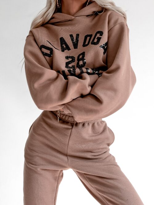 Komplet dresowy O'la Voga Black Bling c.beżowy