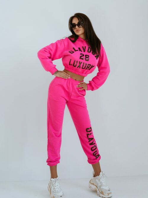 Komplet dresowy O'la Voga Black Bling amarantowy