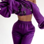 Komplet dresowy O'la Voga Black Bling c.fioletowy