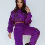 Komplet dresowy O'la Voga Black Bling c.fioletowy