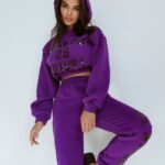 Komplet dresowy O'la Voga Black Bling c.fioletowy