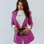 Marynarka taliowana Black Olv Ola Voga fioletowa