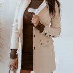 Marynarka taliowana Black Olv Ola Voga j.beżowa