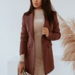 Marynarka taliowana Black Olv Ola Voga brązowa