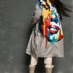 Płaszcz ortalionowy Big Face beżowy