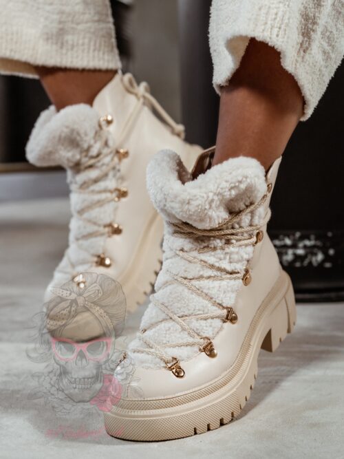 Botki śniegowce Olodo Rock beżowe