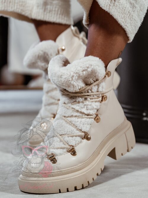 Botki śniegowce Olodo Rock beżowe