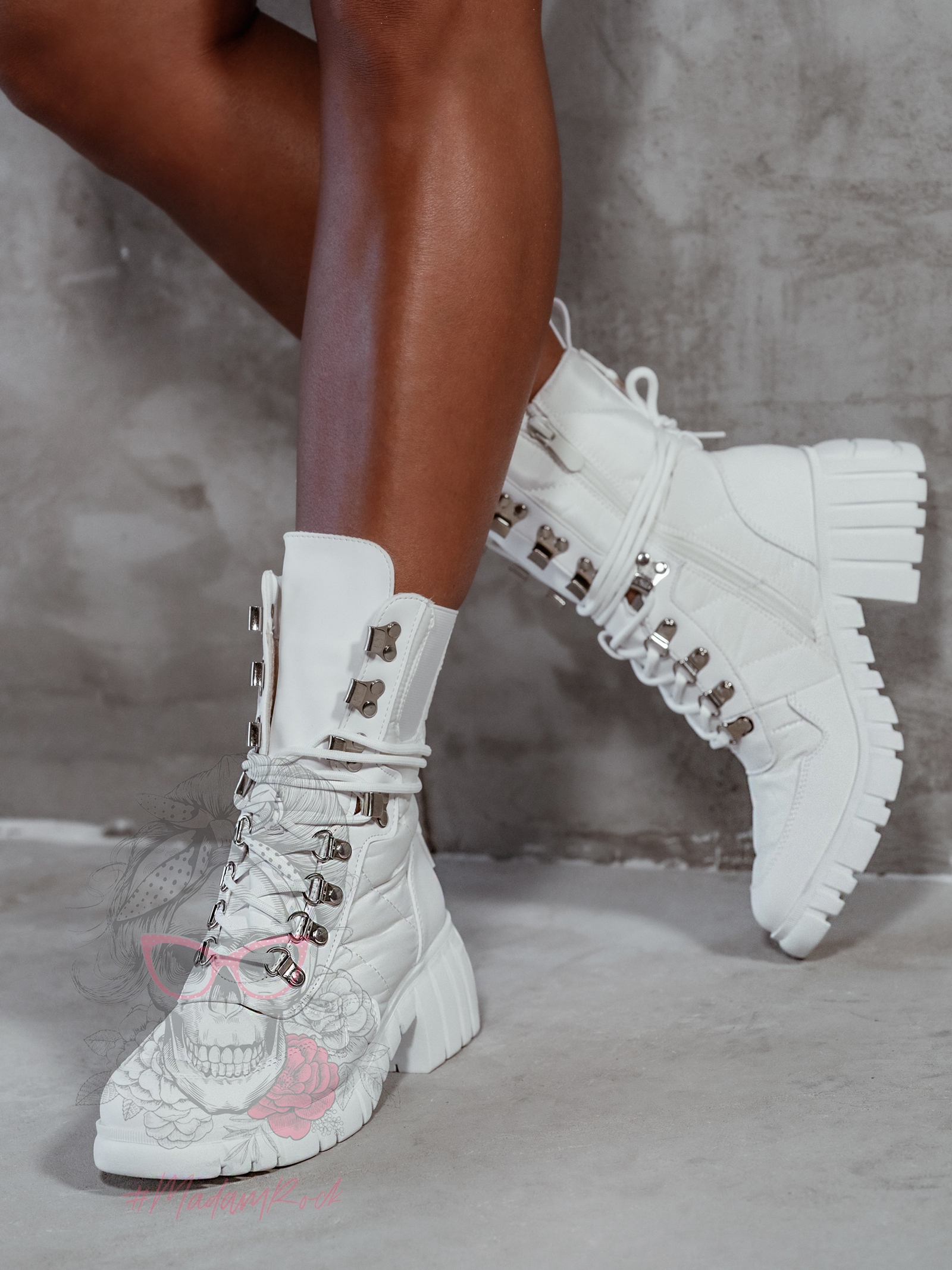 Trapery Rock Cocoon białe