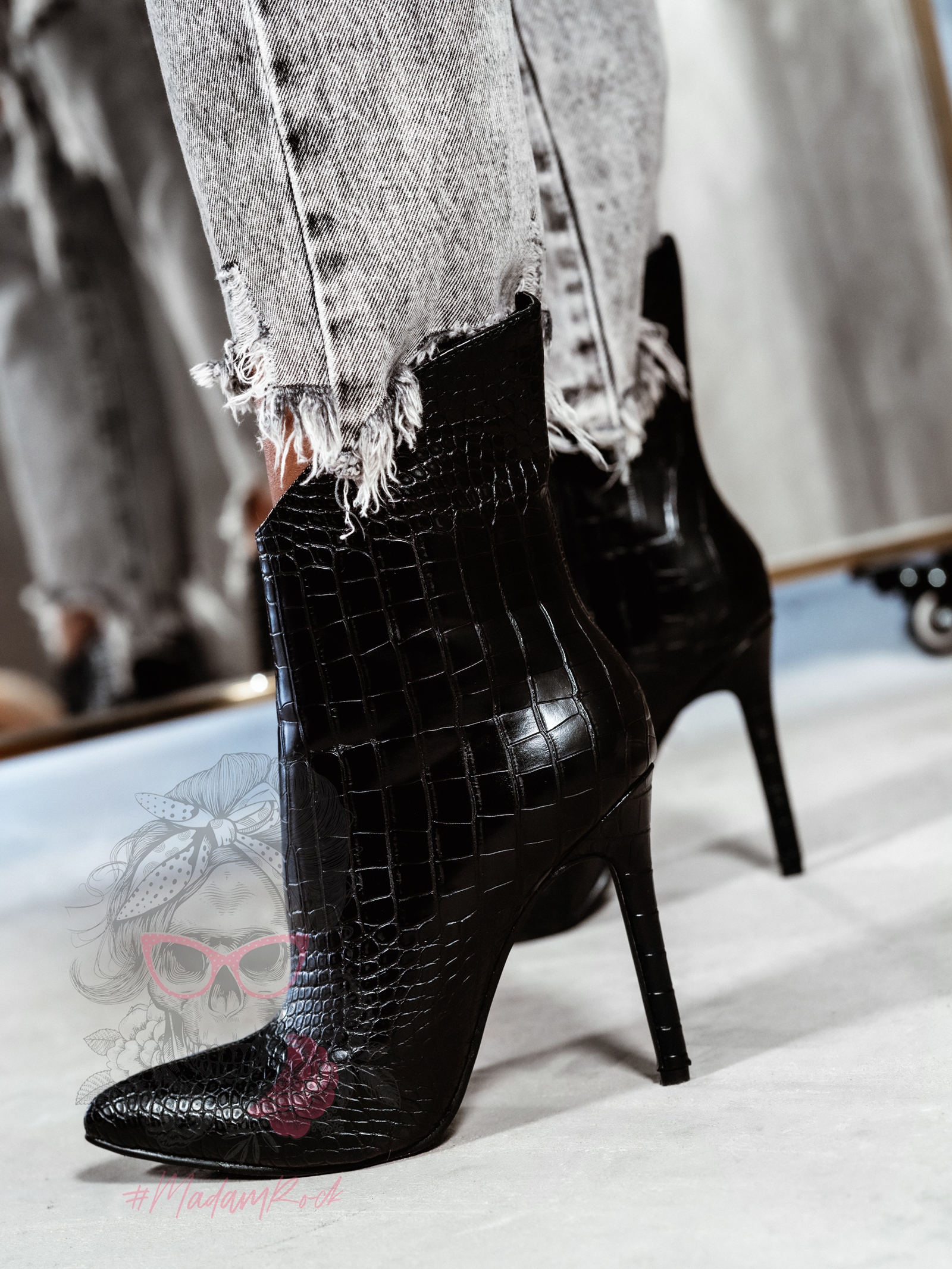 Botki szpilki Rock Bias czarne Botki szpilki Rock Bias czarne