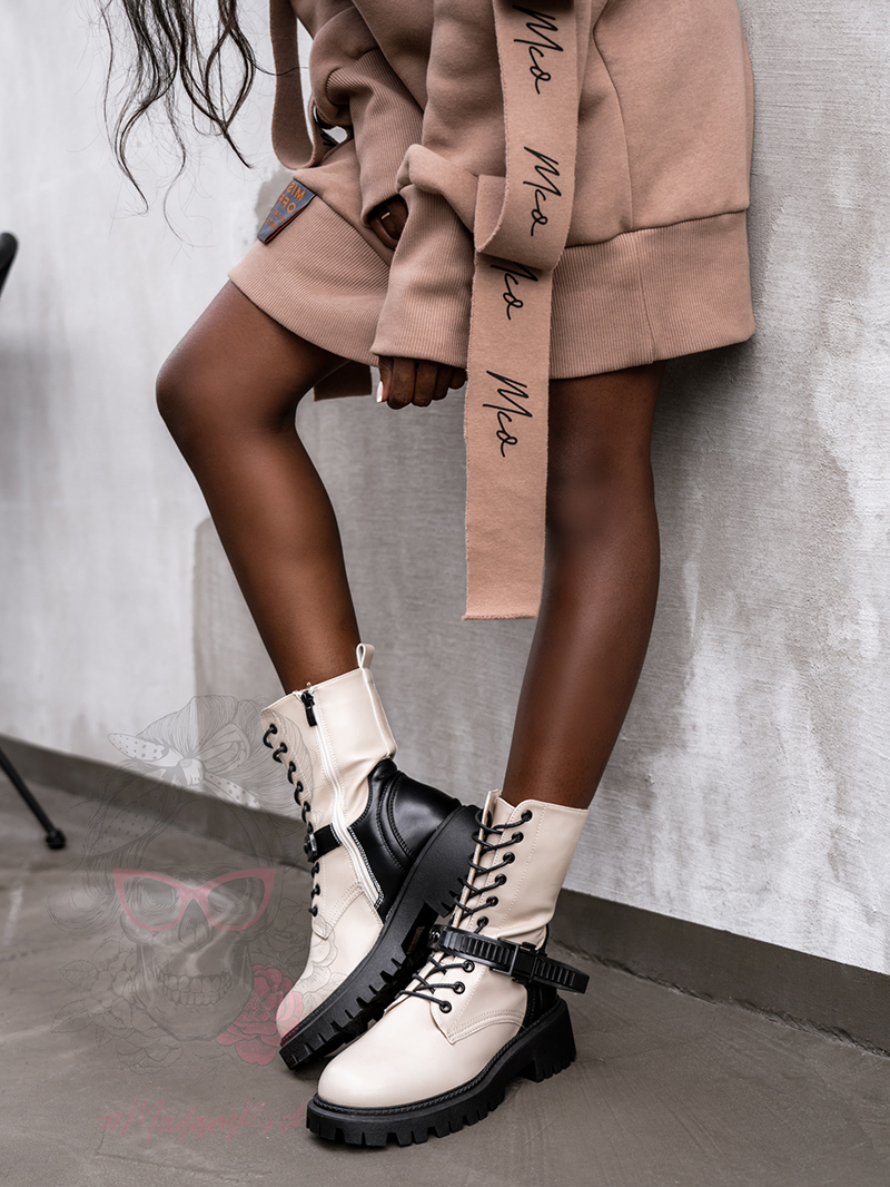 Workery z klamerką Sego Rock beżowe