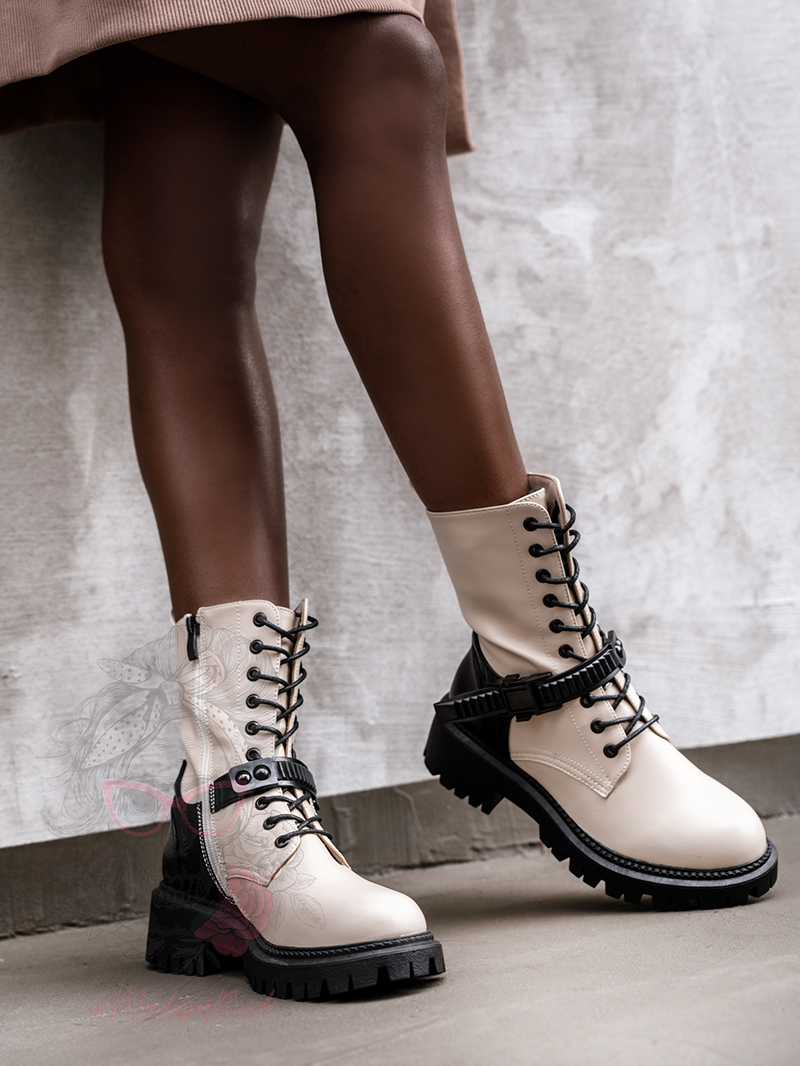 Workery z klamerką Sego Rock beżowe