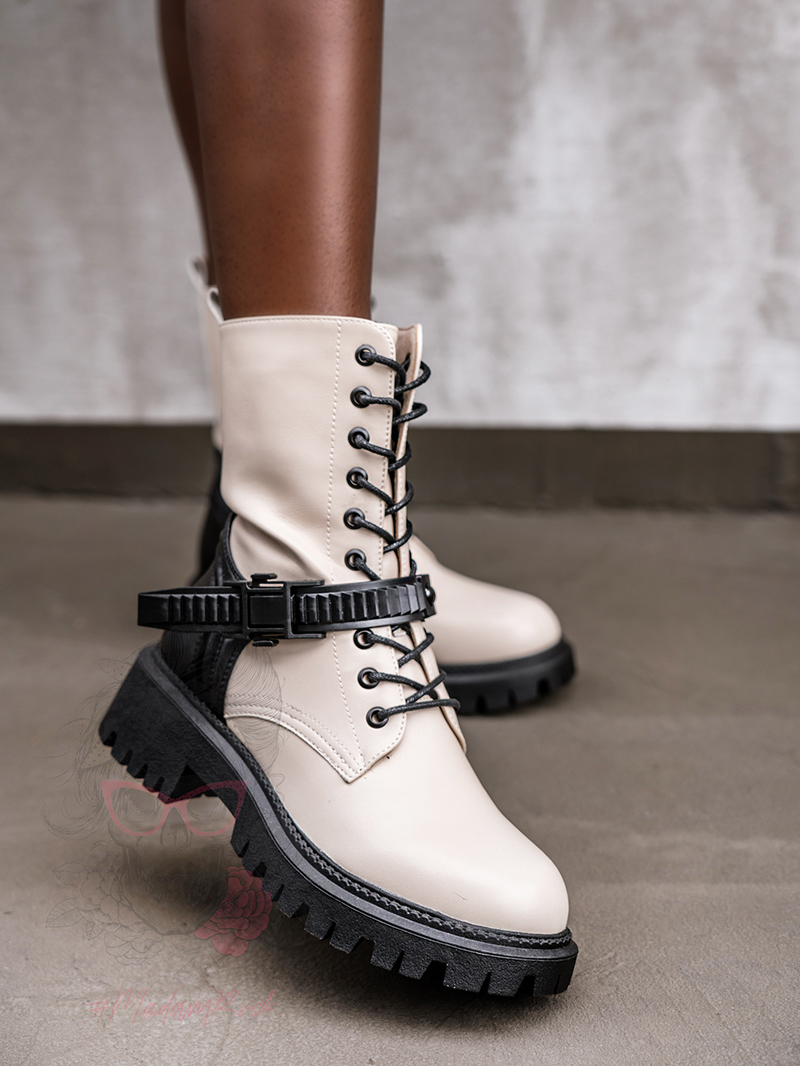 Workery z klamerką Sego Rock beżowe