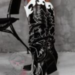 Kowbojki z haftem Rock Country czarne