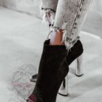 Botki na słupku Madam Erol czarne