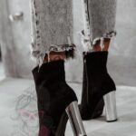 Botki na słupku Madam Erol czarne