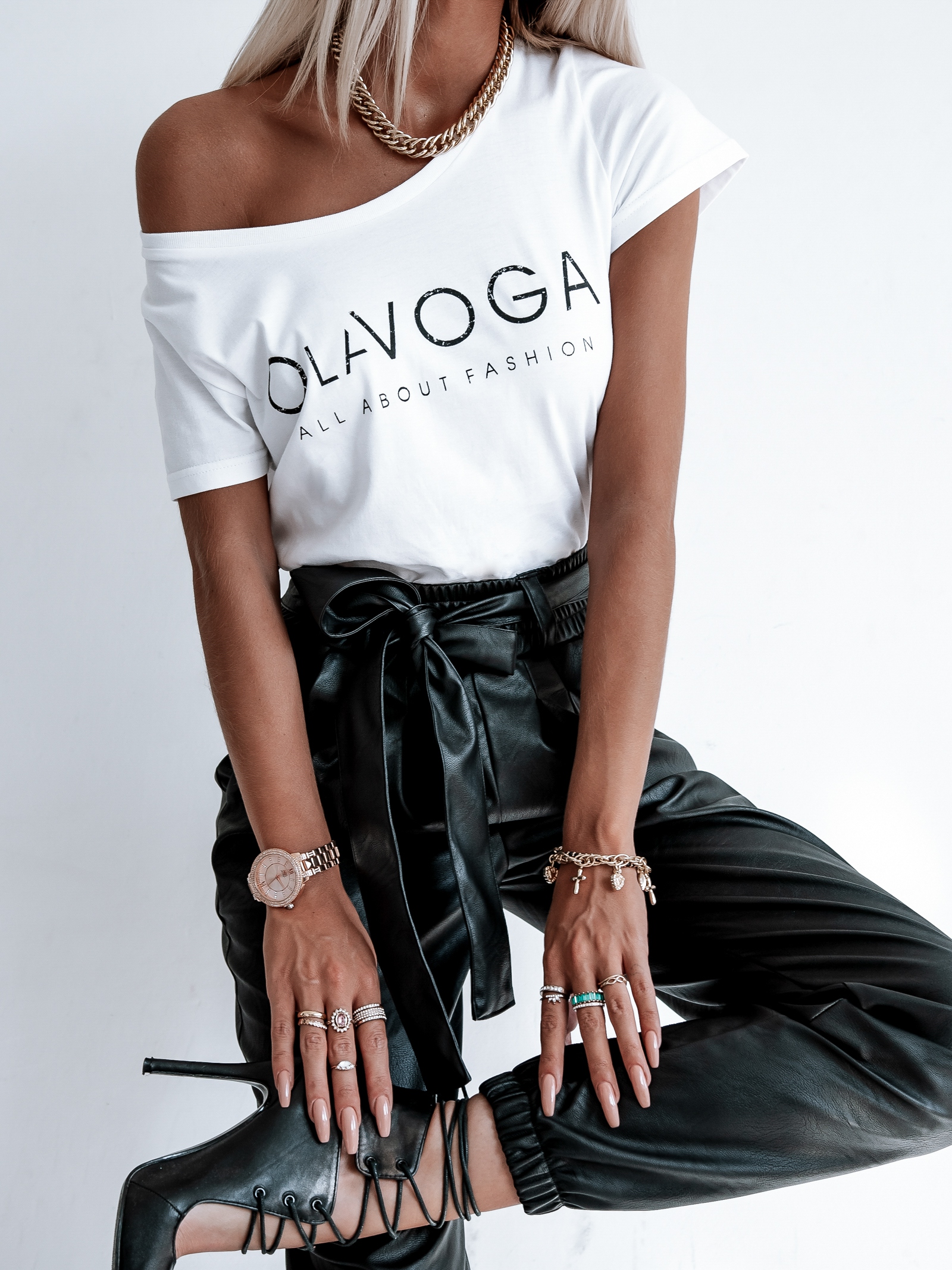 T-shirt klasyczny Ola Voga Classic Look biały